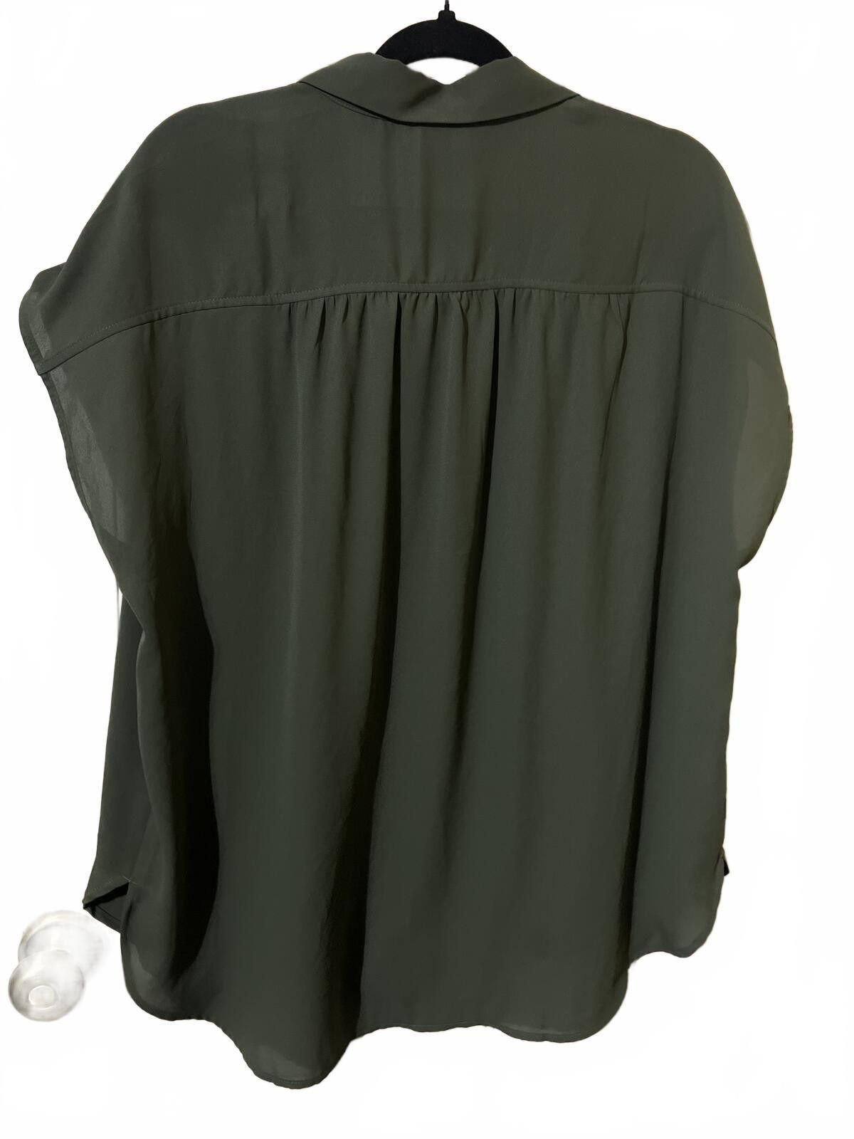 Other LOFT Outlet Olive Green Button-Up Blouse XL Size XL / US 12-14 / IT 48-50 - 4 Thumbnail