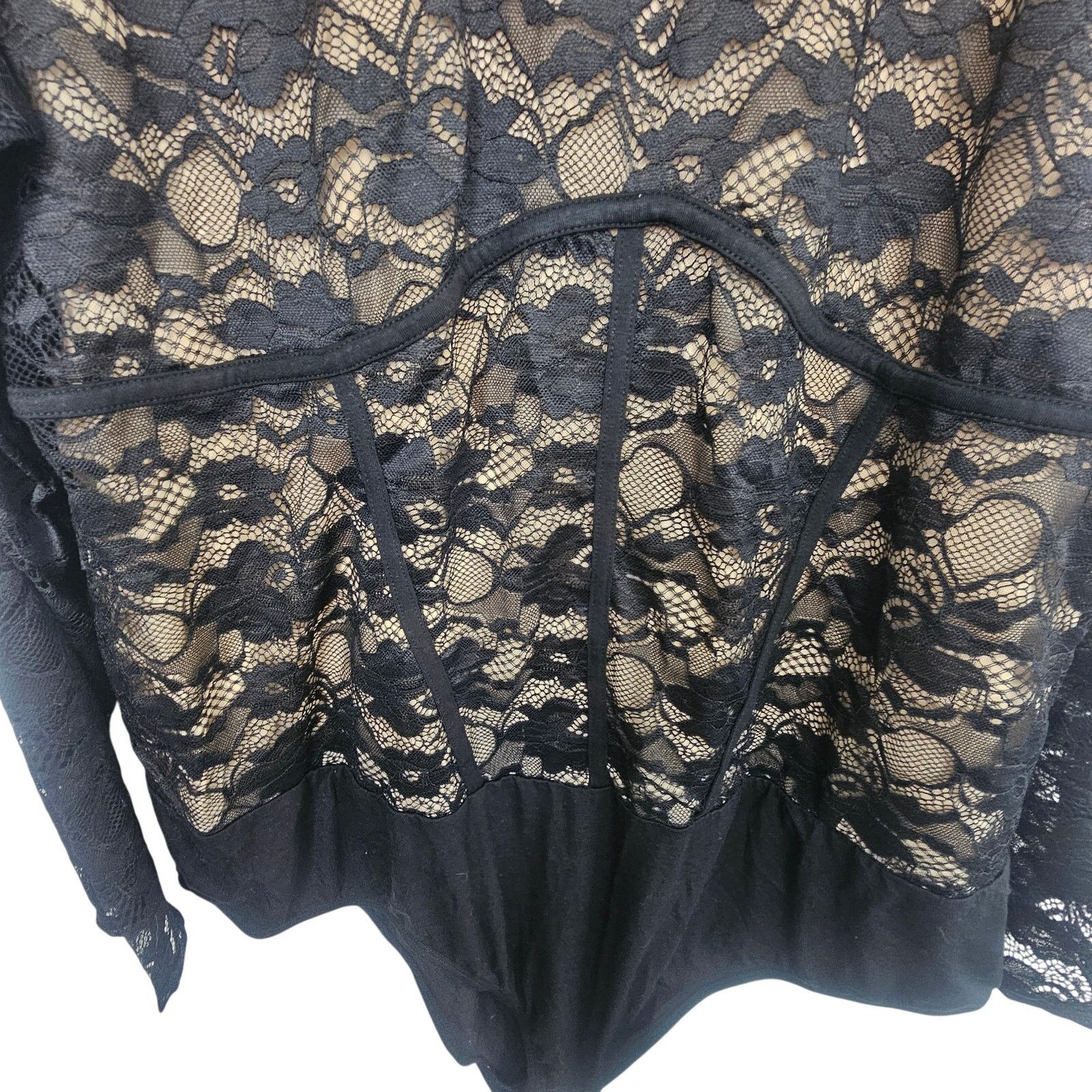 Torrid Torrid Womens Stretch Lace Crew Neck Corset Bodysuit 3X Size 3XL / US 20-22 - 4 Thumbnail