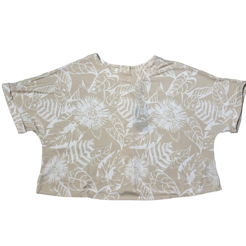 Adrianna Papell NWT New $79 Adrianna Papell Printed Cropped Knit Dolman Sle Size L / US 10 / IT 46 - 5 Thumbnail