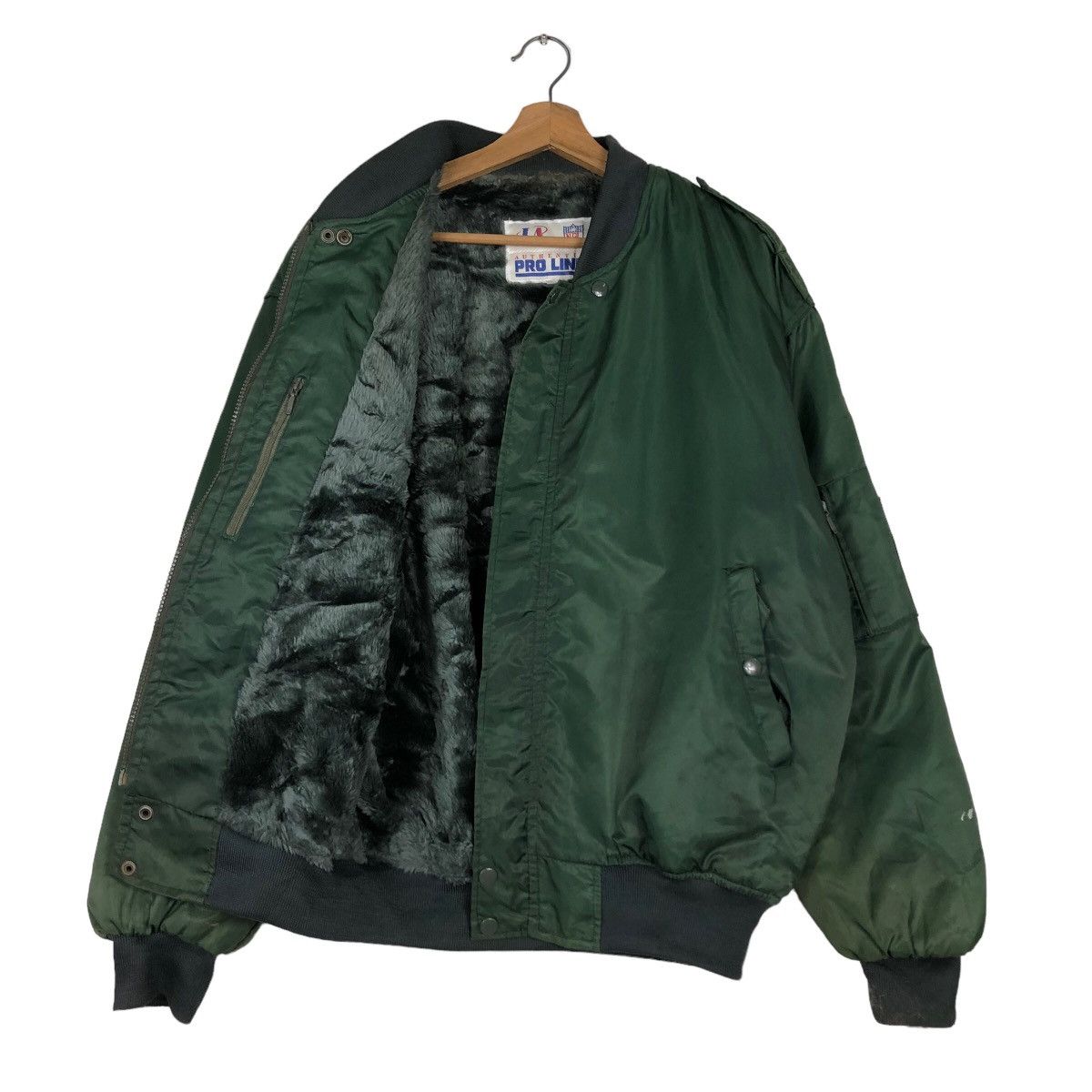 NFL 🔥Vintage Bomber Jacket NFL Authentic Pro Line Shearling Size US XL / EU 56 / 4 - 11 Thumbnail
