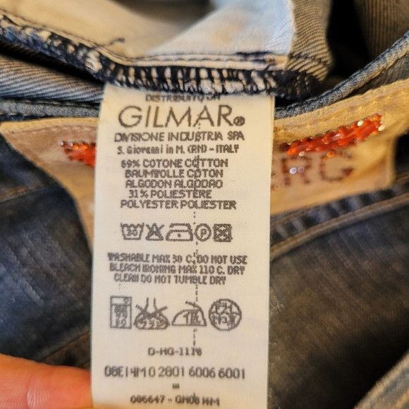 Iceberg Iceberg Gilmar straight jeans embellished label - size 28 Size 28" / US 6 / IT 42 - 4 Thumbnail