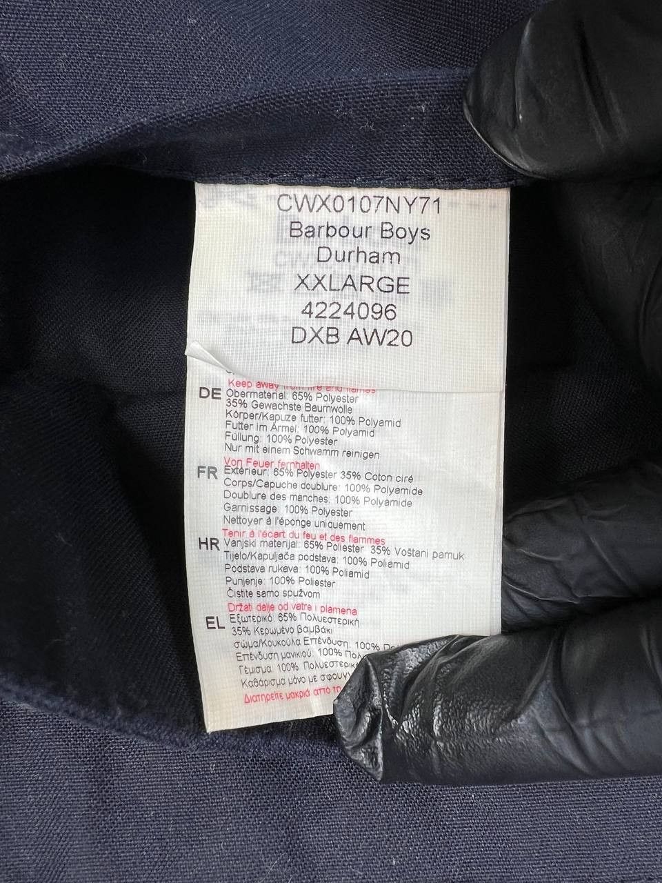 Barbour Barbour Hooded Waxed Jacket Parka Navy Boys Size XXL Size S / US 4 / IT 40 - 6 Thumbnail