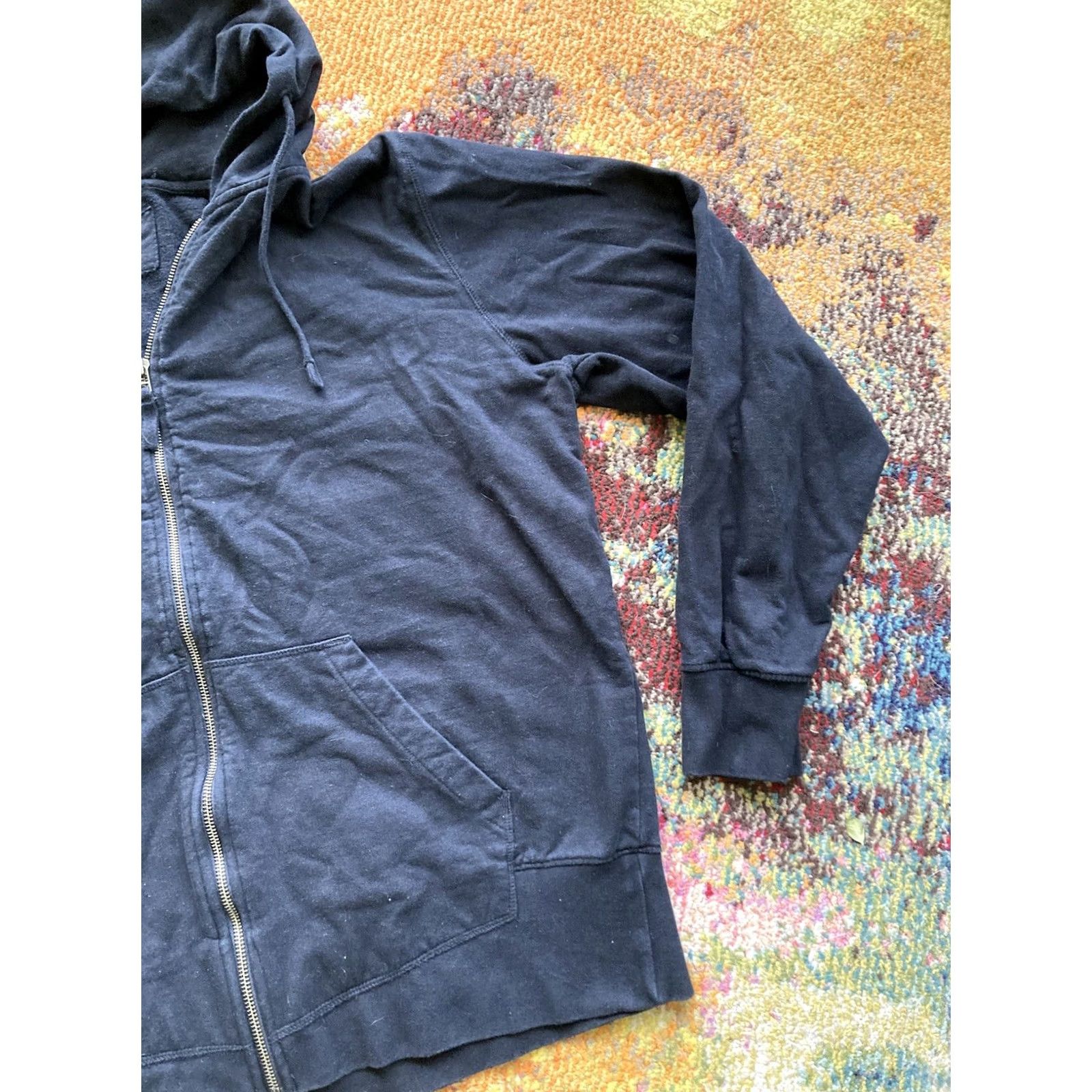 Market Loomstate Whole Foods Market Full Zip Hoodie Mens XL Black Logo Health Food Store Tight Zip Sweatshirt Size US XL / EU 56 / 4 - 4 Thumbnail