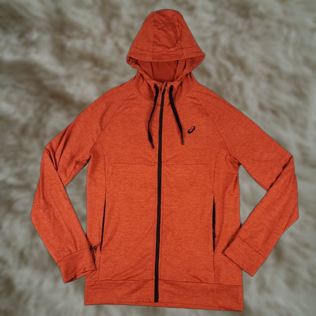 Adidas ASICS Hoodie Mens Size Small Orange Lightweight Full Zip Up Sweatshirt Size US S / EU 44-46 / 1 - 1 Thumbnail