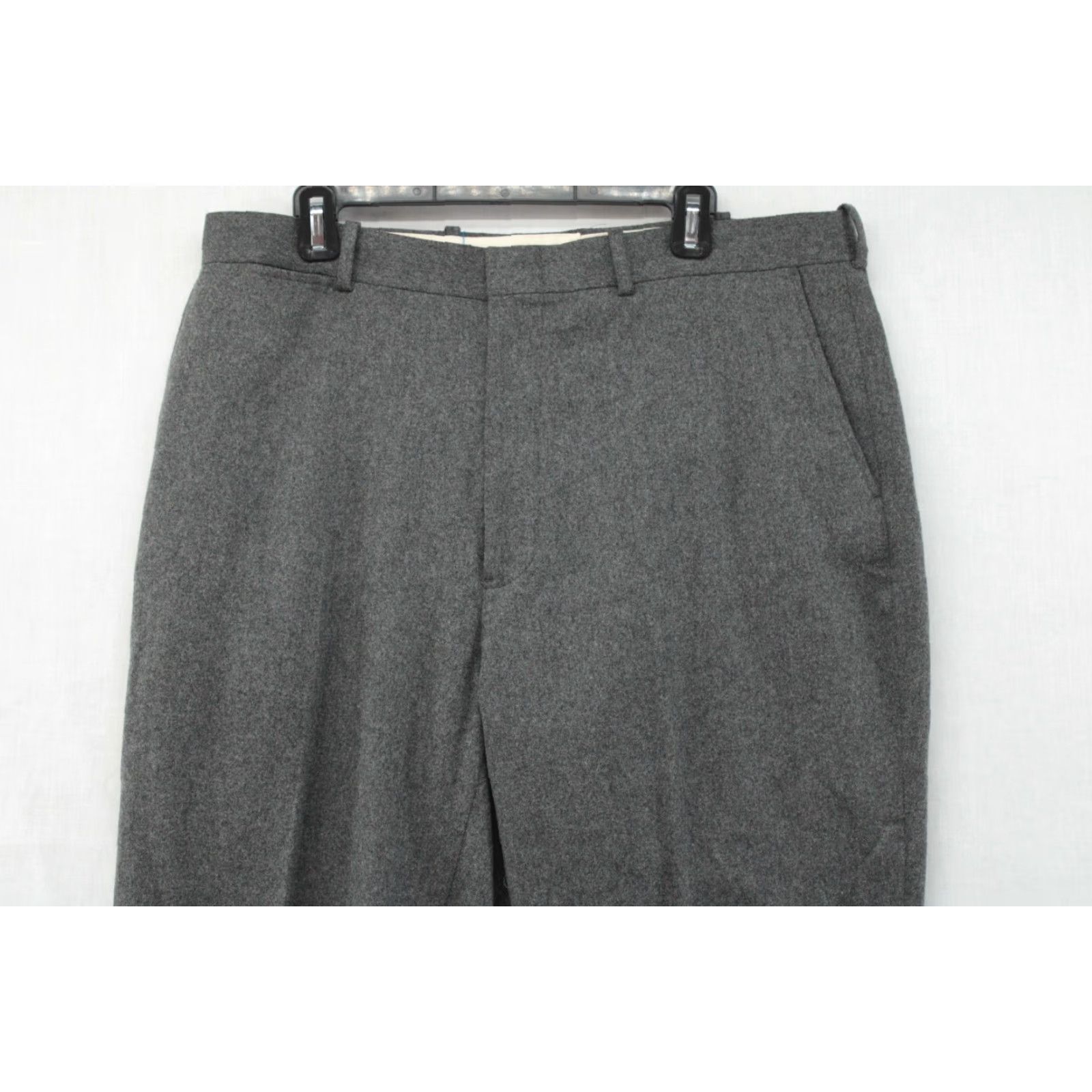 Polo Ralph Lauren VINTAGE Polo Ralph Lauren Pants Men 38 Gray Flannel Wool Blend Cuffed Preppy Dress Pants 80s 90s Workwear Mens Size US M / EU 48-50 / 2 - 2 Thumbnail