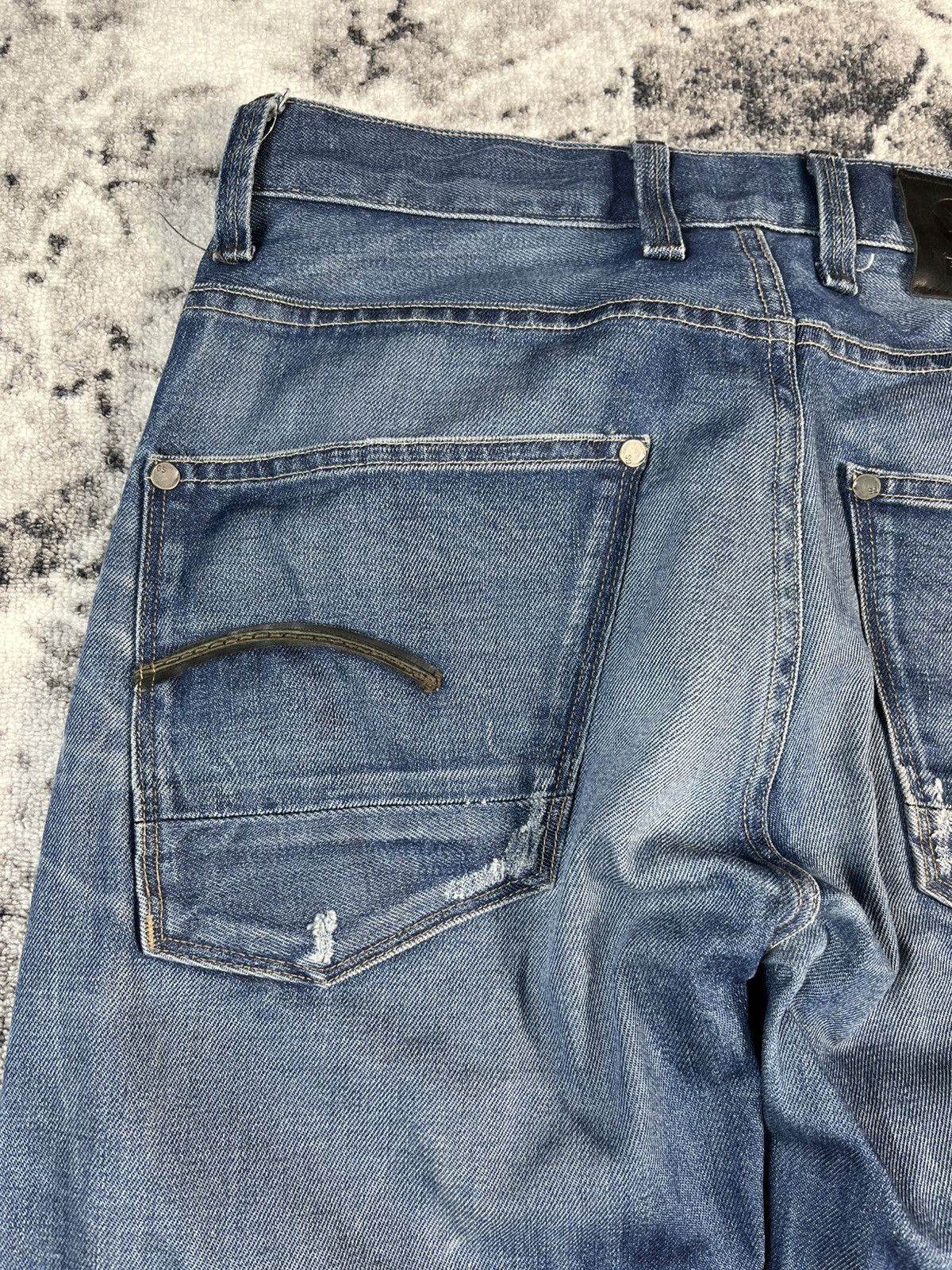 G-Star G-Star Raw Jeans 28x30 Faded Distressed Denim Size US 28 / EU 44 - 11 Thumbnail