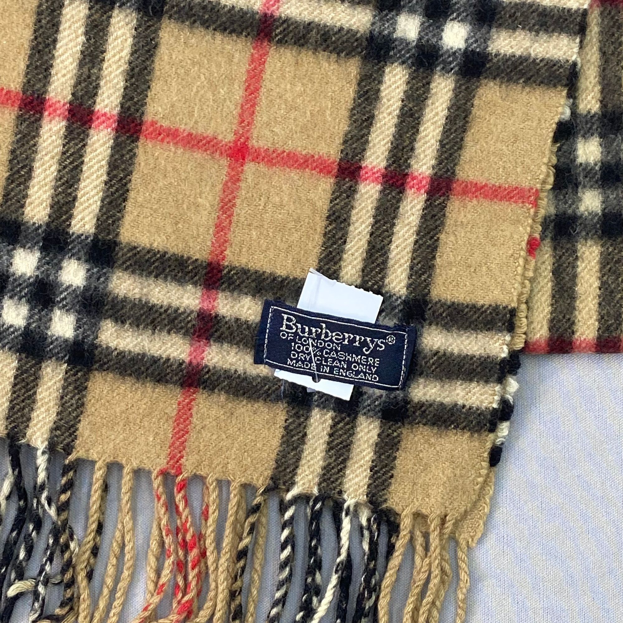 Burberry Vintage Burberry Scarf Muffler Wool Cashmere Check Scarves Size ONE SIZE - 5 Thumbnail