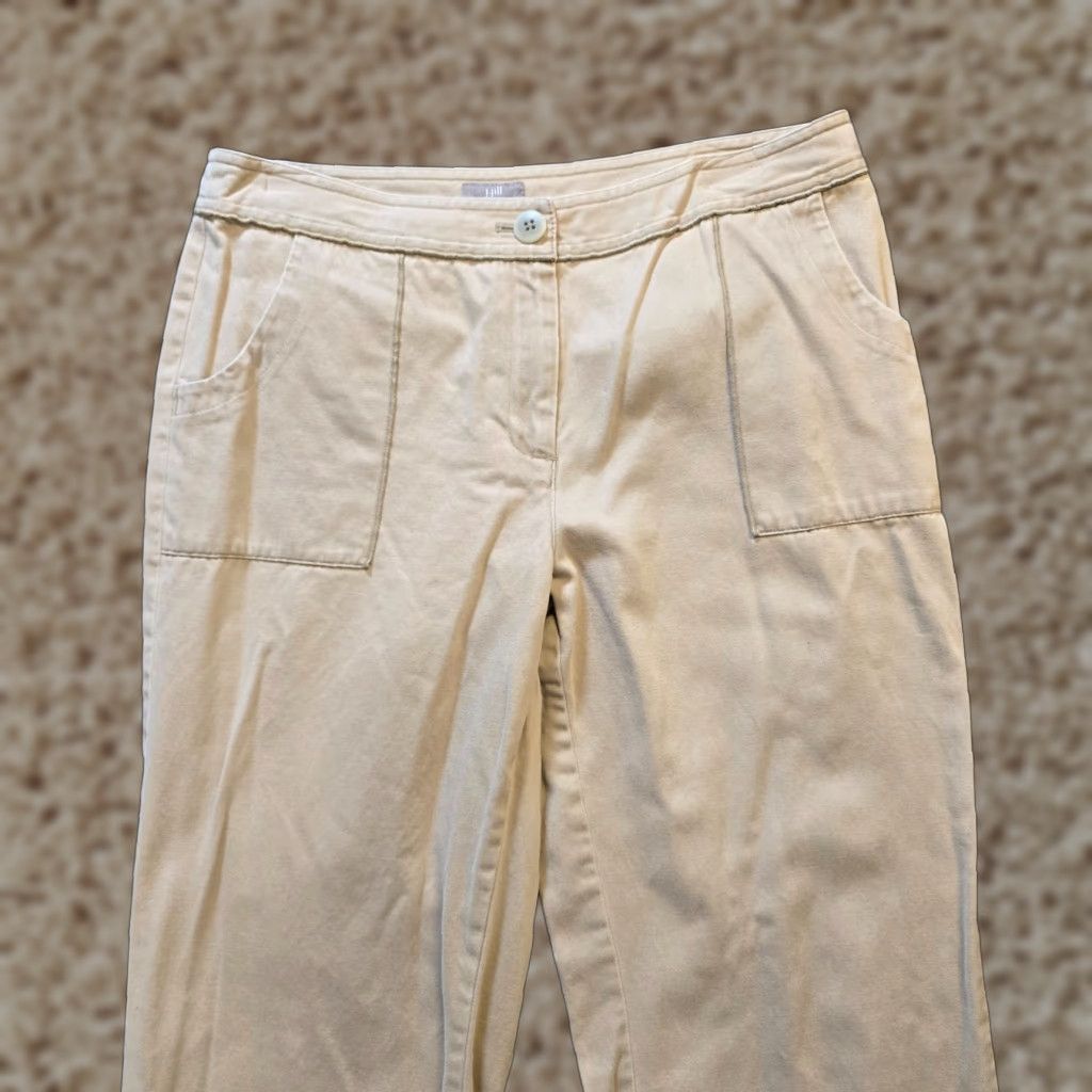 J. Jill J Jill Jeans Pants Women Size 8 Beige Tan Wide-Leg Mid Rise Casual Basic Neutral Size 30" / US 8 / IT 44 - 1 Thumbnail