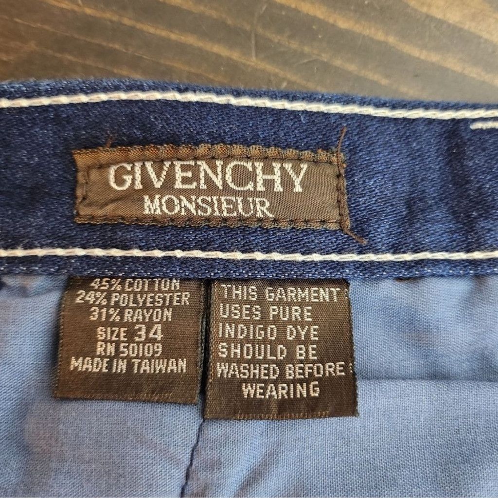 Givenchy Vintage Givenchy Monsieur Indigo Jeans Size 34 Dark Wash 80s Size US 34 / EU 50 - 6 Thumbnail