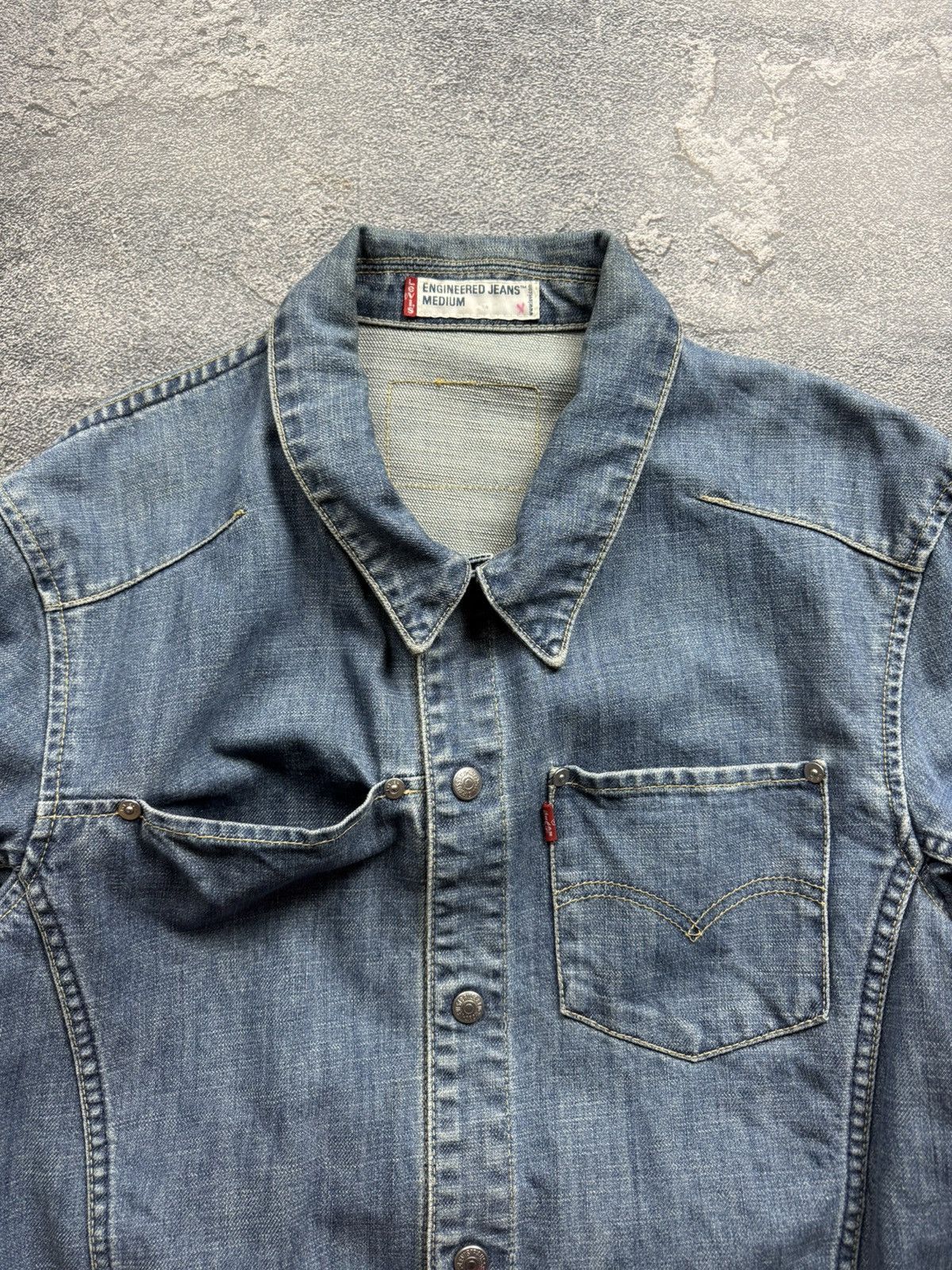Levi's Levi's Engineered 70100 Vintage 2000's Denim Trucker Jacket Size US M / EU 48-50 / 2 - 7 Thumbnail