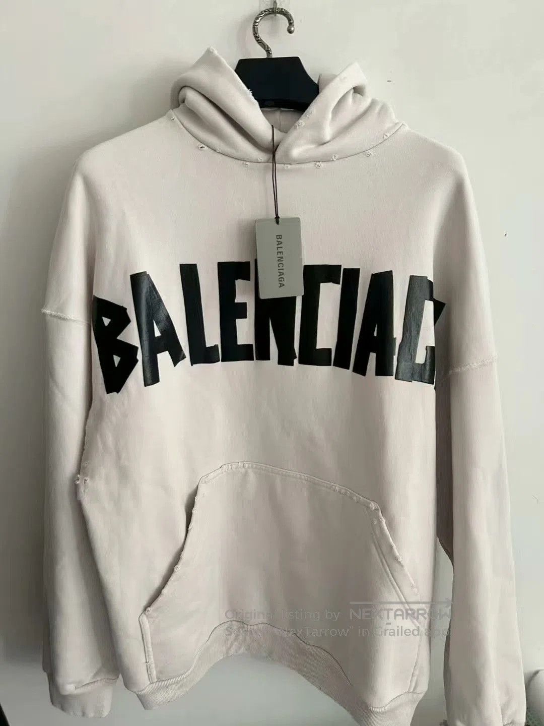 Balenciaga balenciaga cream hooded sweatshirt size 2. Size US XL / EU 56 / 4 - 1 Thumbnail