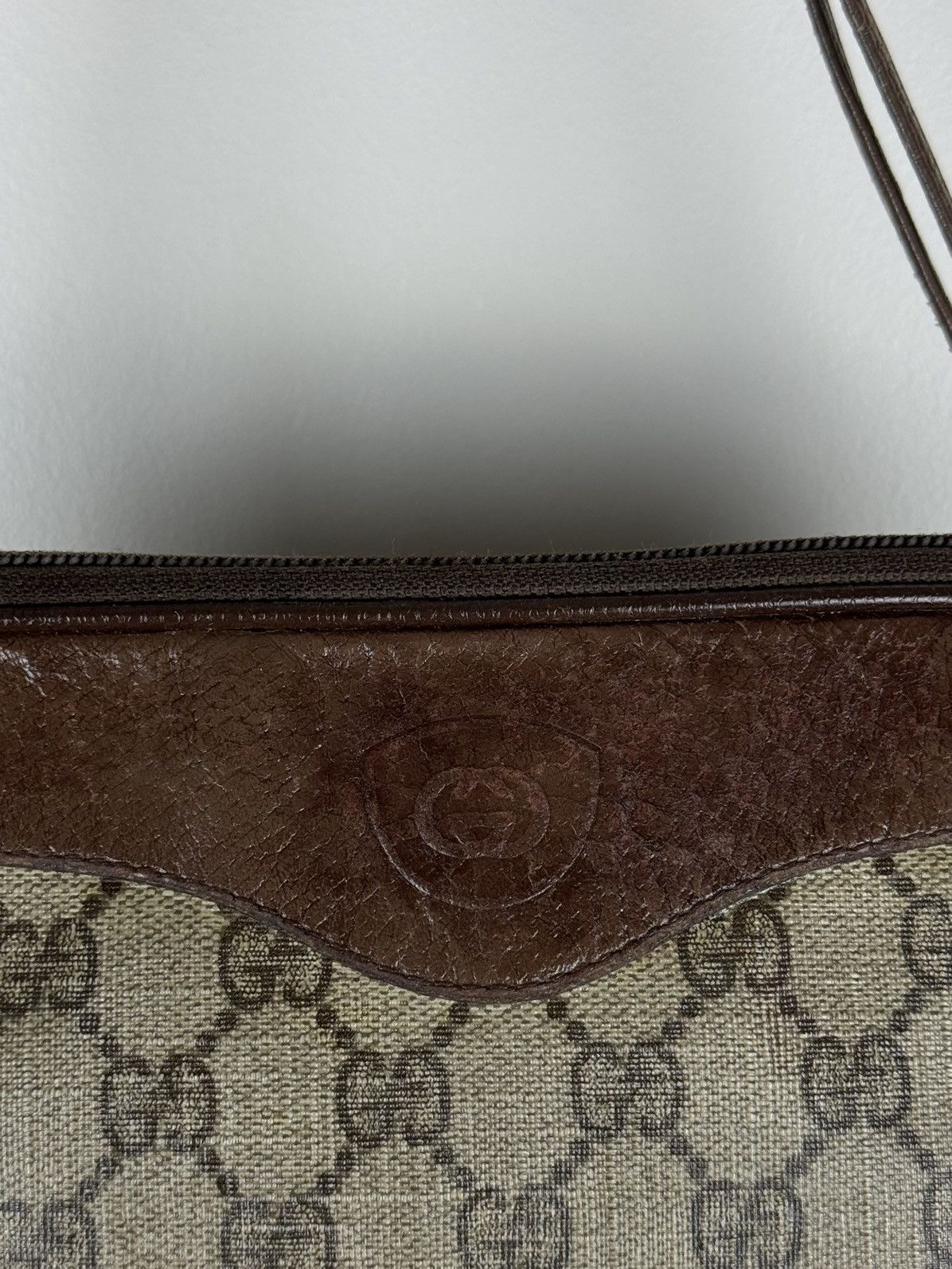 Gucci Vintage leather hand bag Gucci original luxury rare item Size ONE SIZE - 4 Thumbnail