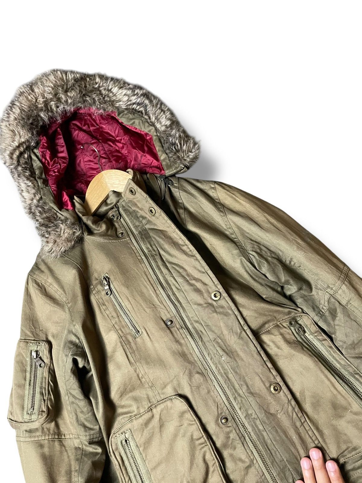 If Six Was Nine Rosso StyleLab Military Multipocket Winter Jacket (103) Size US L / EU 52-54 / 3 - 5 Thumbnail