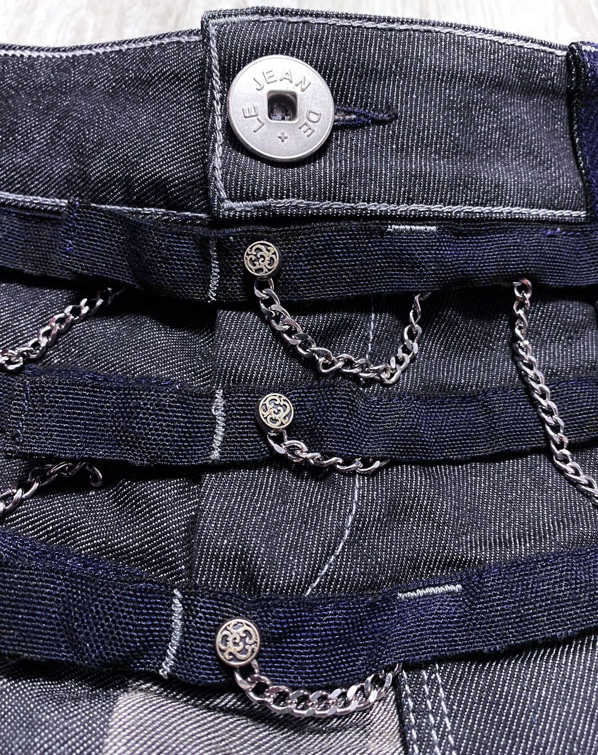 Japanese Brand Marithe Francois Girbaud M+FG Multicolor Chains Straps Skirt Size 28" / US 6 / IT 42 - 10 Thumbnail