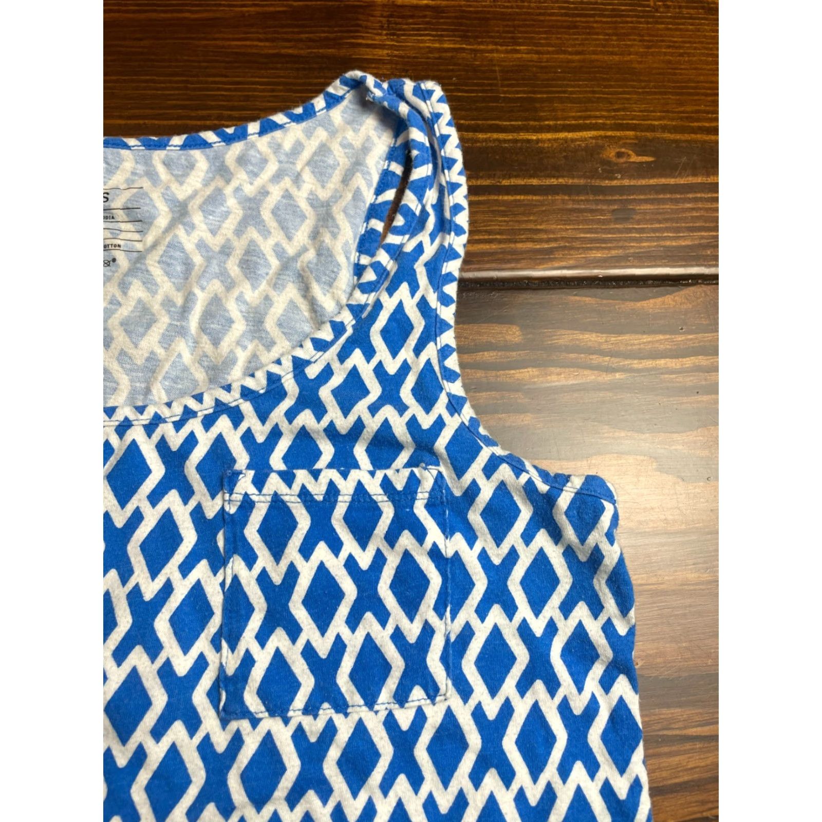 Gap Gap Tank Top Womens Size Small Blue White Sleeveless Scoop Neck Casual Accessories No N/A Size S / US 4 / IT 40 - 3 Thumbnail