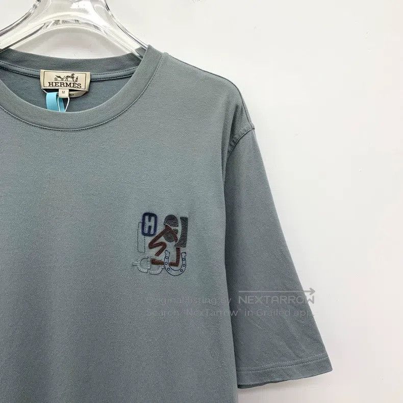 Hermes Hermes Eucalyptus Green Leather Mark Embroidered Cotton Ro Size US M / EU 48-50 / 2 - 3 Thumbnail