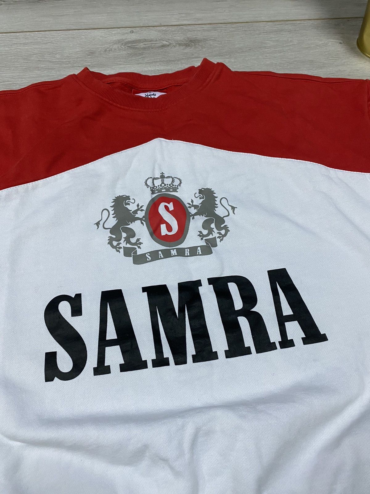 Vintage Marlboro Samra vintage big logo sweatshirt cigarette Size US L / EU 52-54 / 3 - 5 Thumbnail
