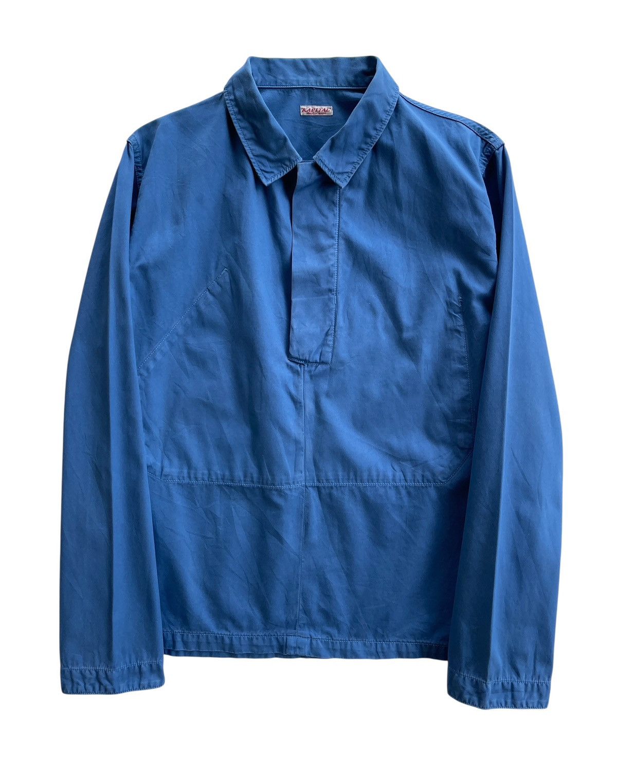Kapital Kapital Indigo Twill Spread Half Button Popover Shirt Size US XS / EU 42 / 0 - 1 Thumbnail