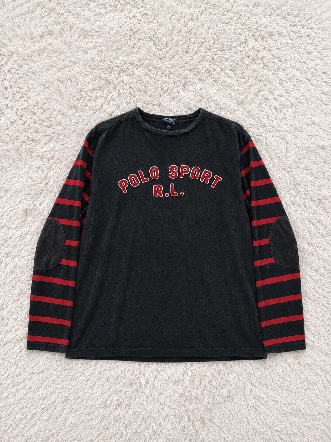 Polo Ralph Lauren Vintage Polo Sport RL Spell Out Stripe Tee XL Size US L / EU 52-54 / 3 - 1 Thumbnail