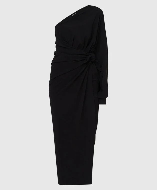 o1mt1gz0424 Body Wrap Dress in Black