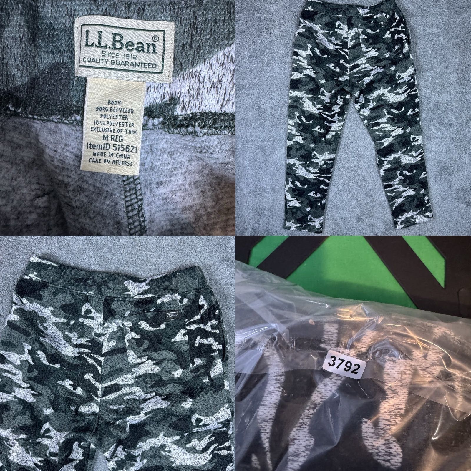 Vintage VINTAGE L.L. Bean Sweatpants Mens Medium Green Camo Lounge Lounge Pants Camouflage Army Outdoor 515621 Mens Size US 31 - 8 Thumbnail