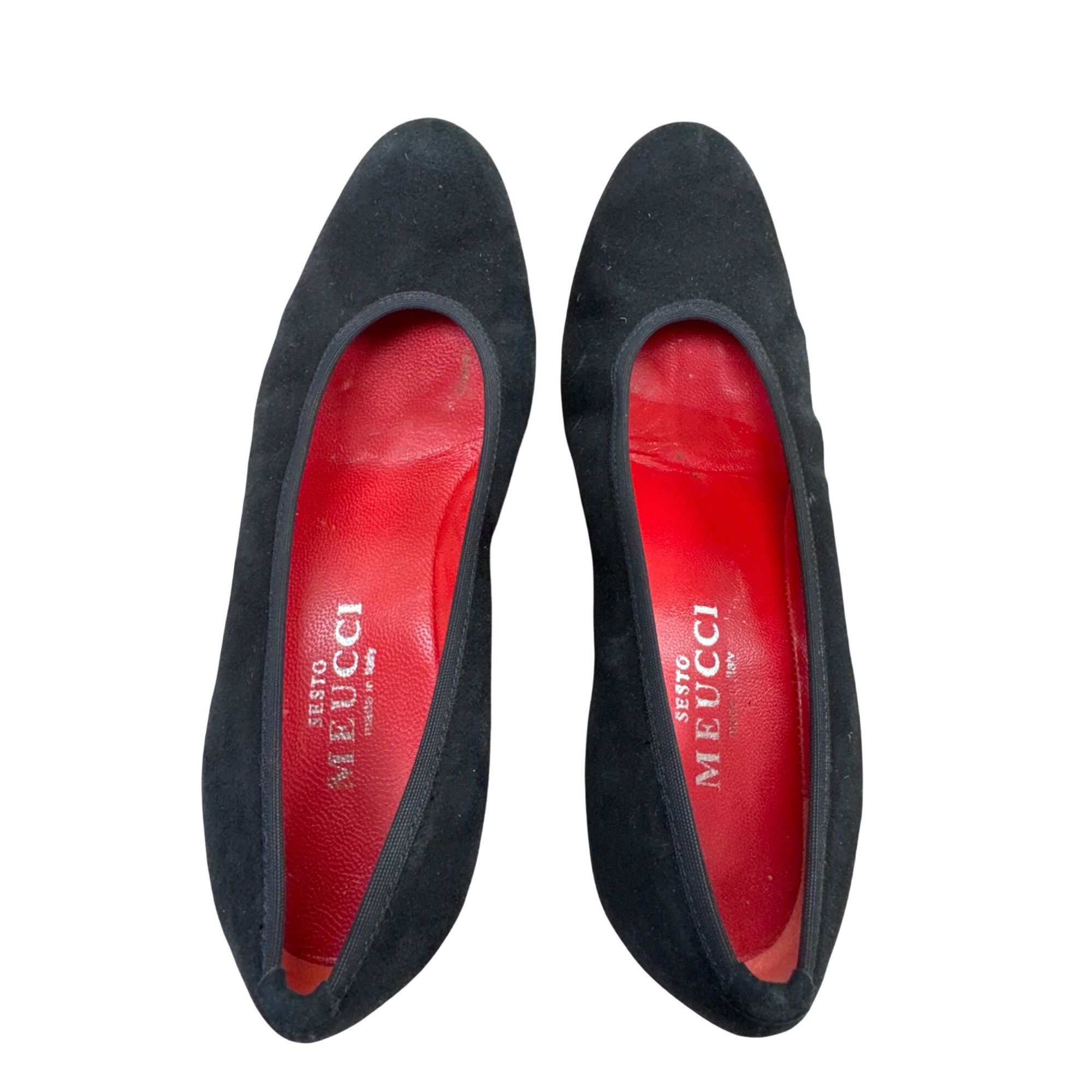 Designer Sesto Meucci Womens Black Suede Slip Loafers Size 8.5M SKU 7 Size US 8.5 / IT 38.5 - 8 Thumbnail