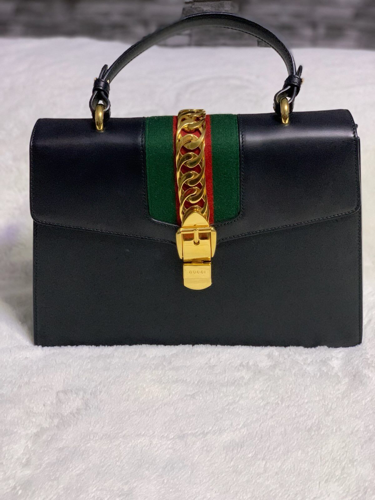 Gucci Gucci Large Top Handle Leather Tote Bag Size ONE SIZE - 1 Thumbnail
