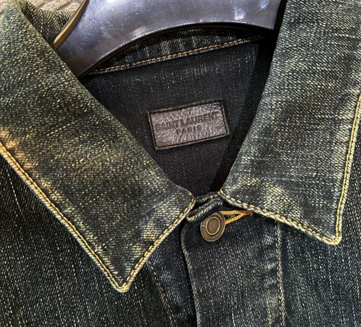 Saint Laurent Paris × Yves Saint Laurent Saint Laurent SLP genuine 13th year blue denim jacket Size US L / EU 52-54 / 3 - 5 Thumbnail
