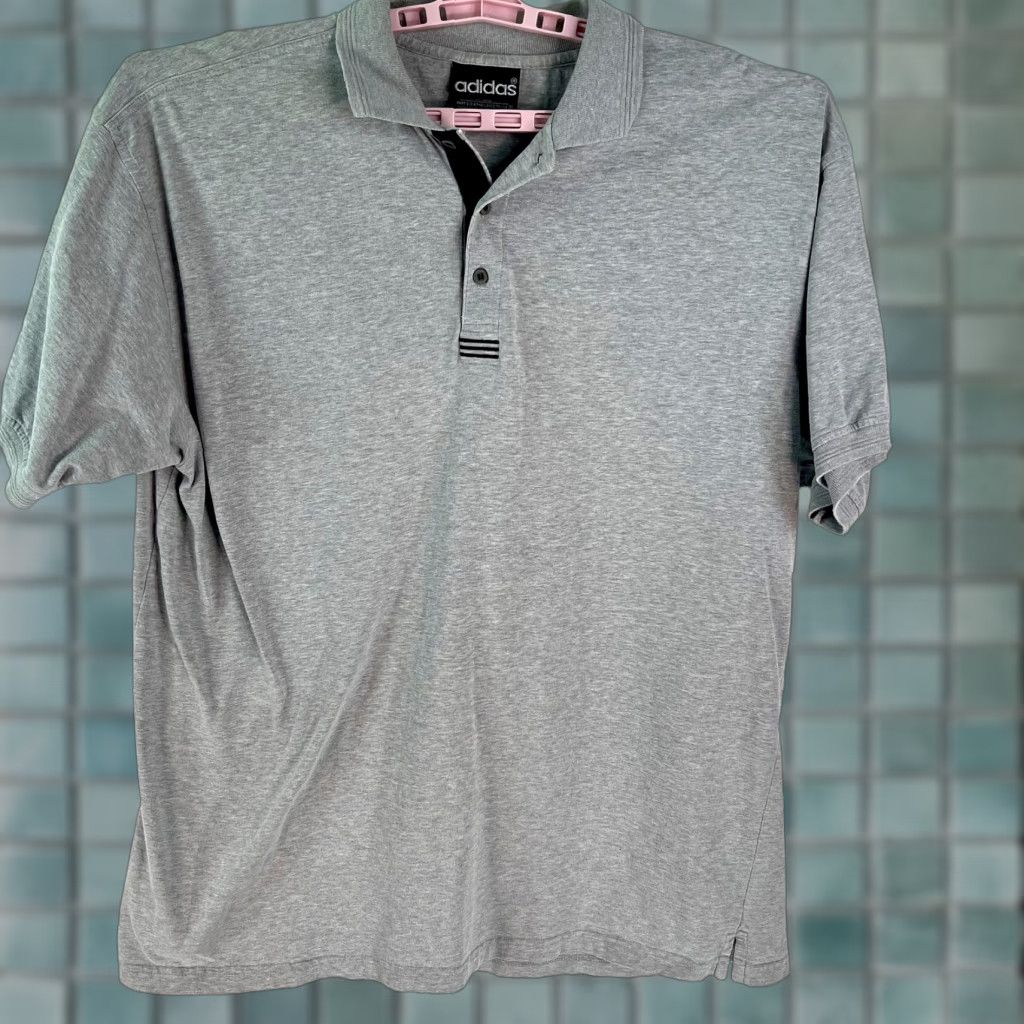 Adidas Adidas Polo Shirt Short Sleeves Collared Gray Cotton Golf XL Mens Size US XL / EU 56 / 4 - 1 Thumbnail