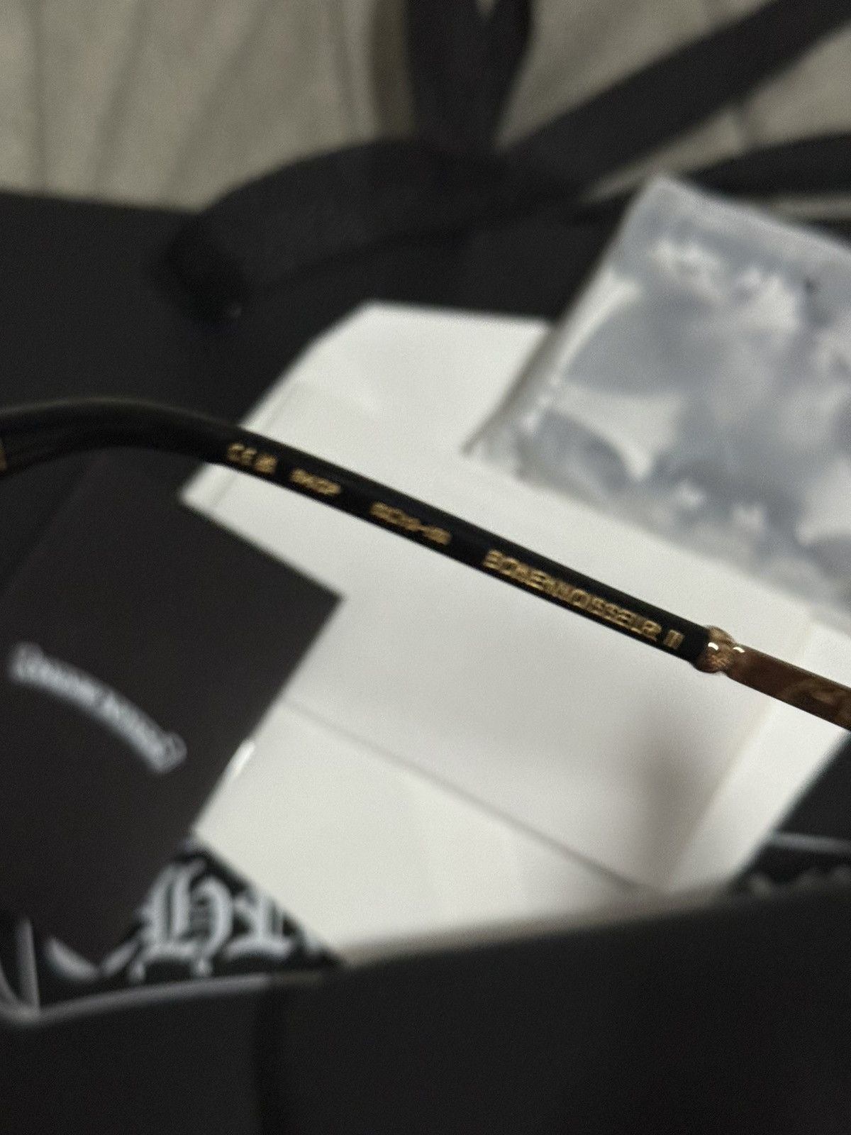 Chrome Hearts Chrome Hearts Bonennoisseur II Gold Plated Eyewear Size ONE SIZE - 5 Thumbnail