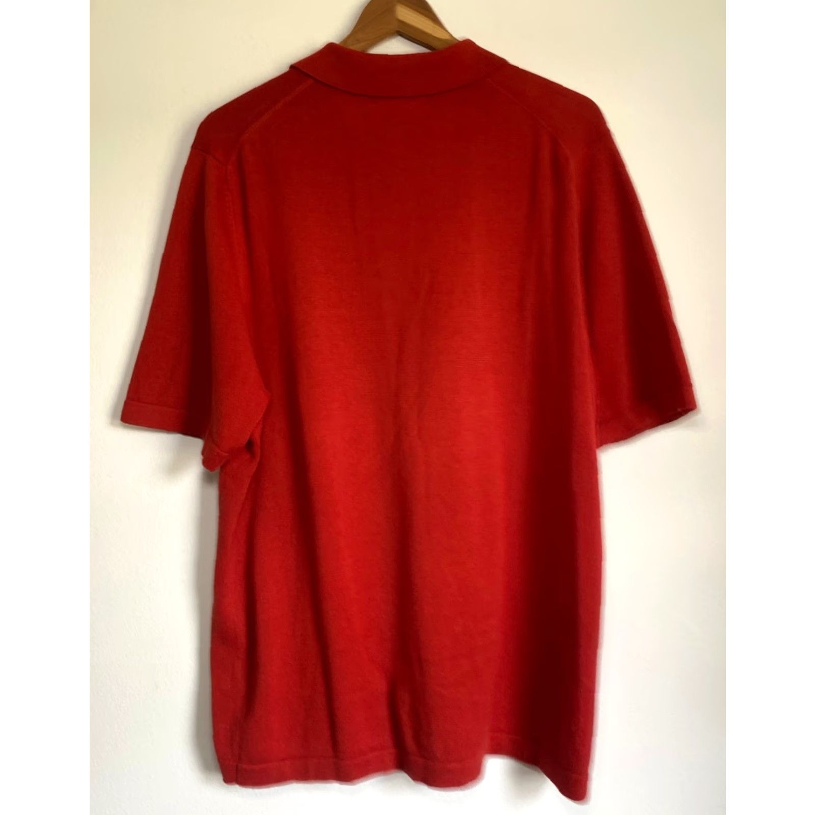 Eddie Bauer VINTAGE Eddie Bauer Polo Shirt Men’s Knit Pima Cotton Made in UK Sz L Red Short Sleeve Collared 100% Pima Cotton Classic Preppy Vintage Mens Polo Size US L / EU 52-54 / 3 - 2 Thumbnail