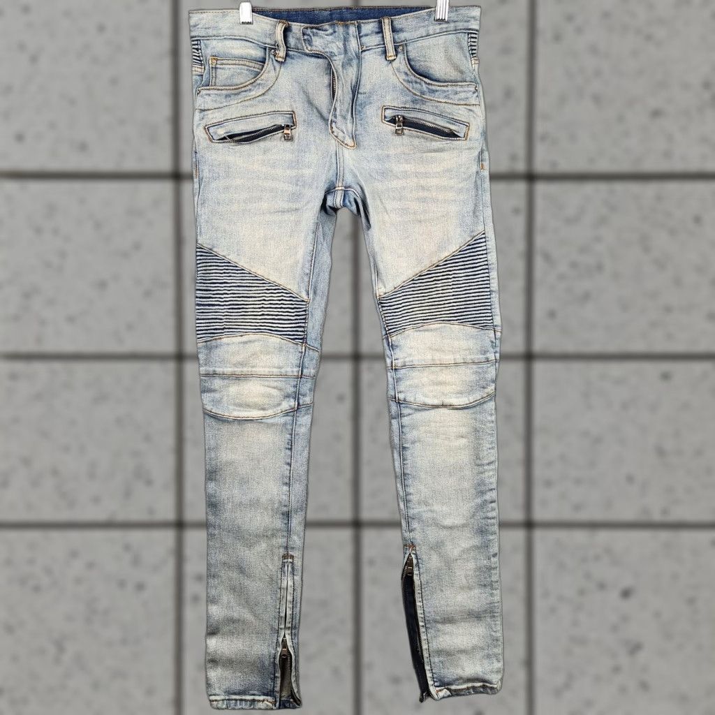 MNML VINTAGE mnml Jeans Mens 30 Skinny Denim Light Wash Blue