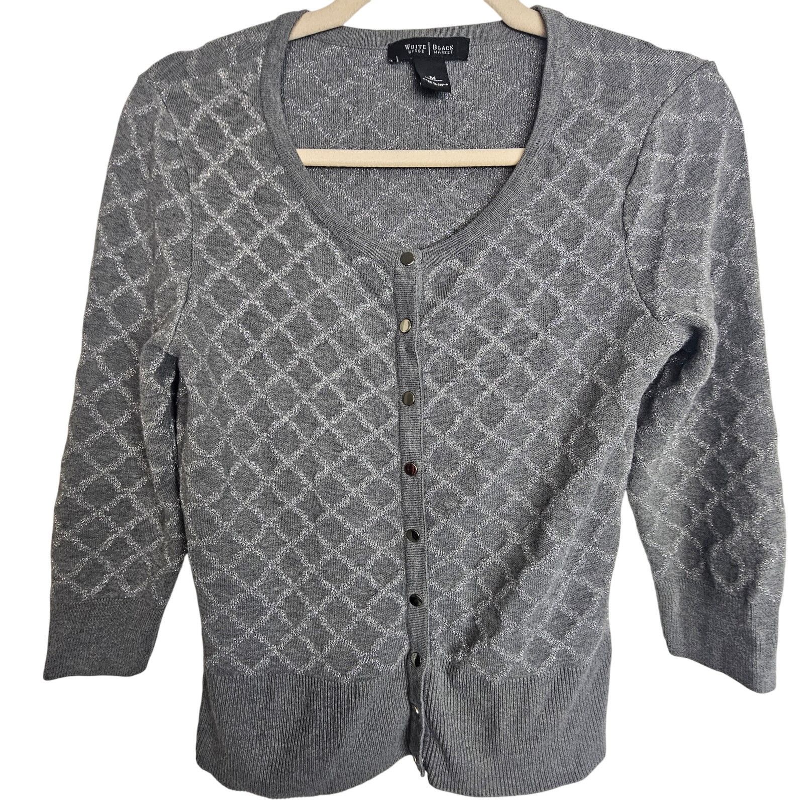 White House Black Market White House Black Market Cardigan Sweater Size M Snap Front Size M / US 6-8 / IT 42-44 - 1 Thumbnail