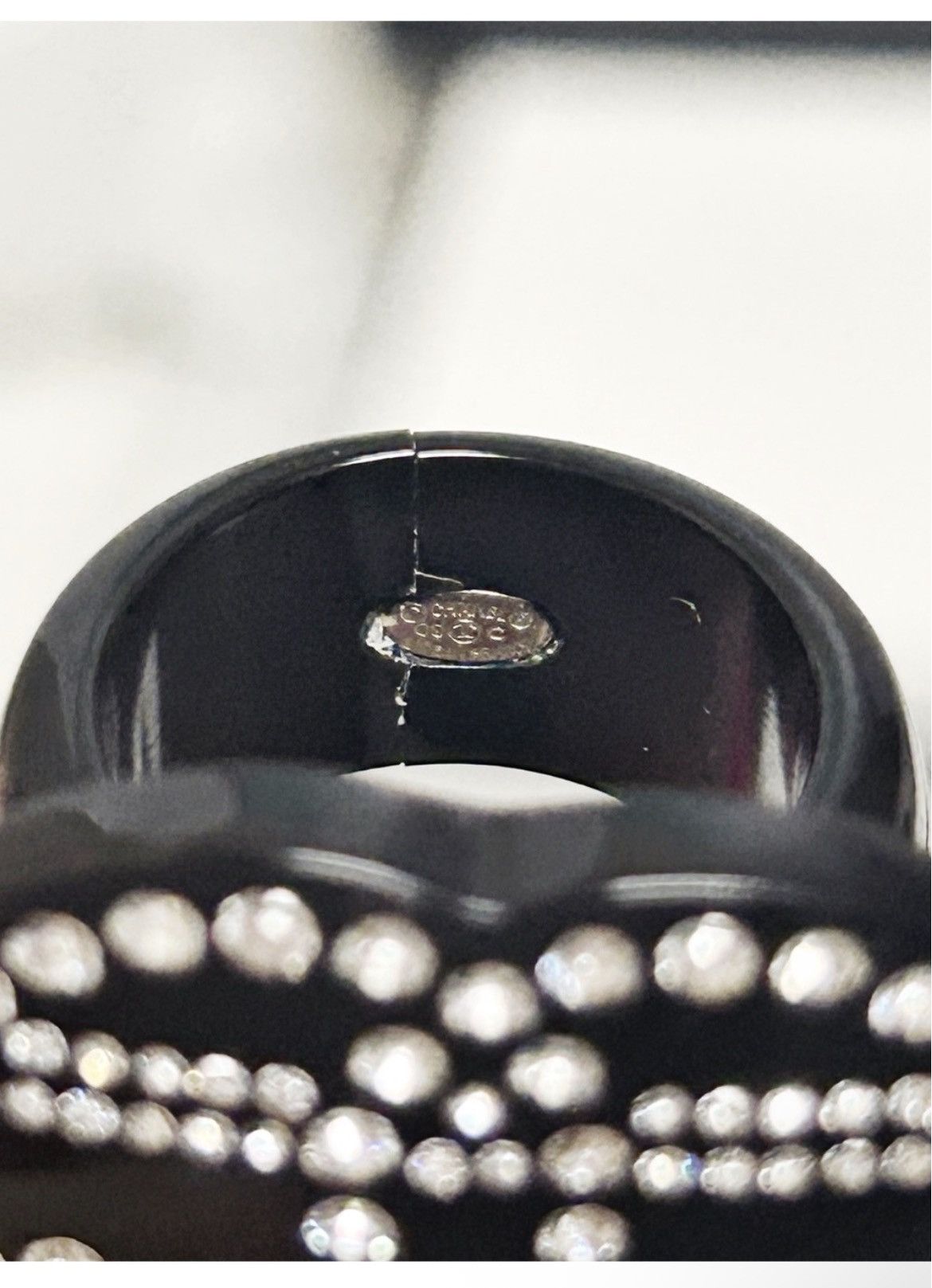 Chanel Authentic CHANEL Rare Vintage CC 09 Large Heart Crystal Ring Size ONE SIZE - 11 Thumbnail