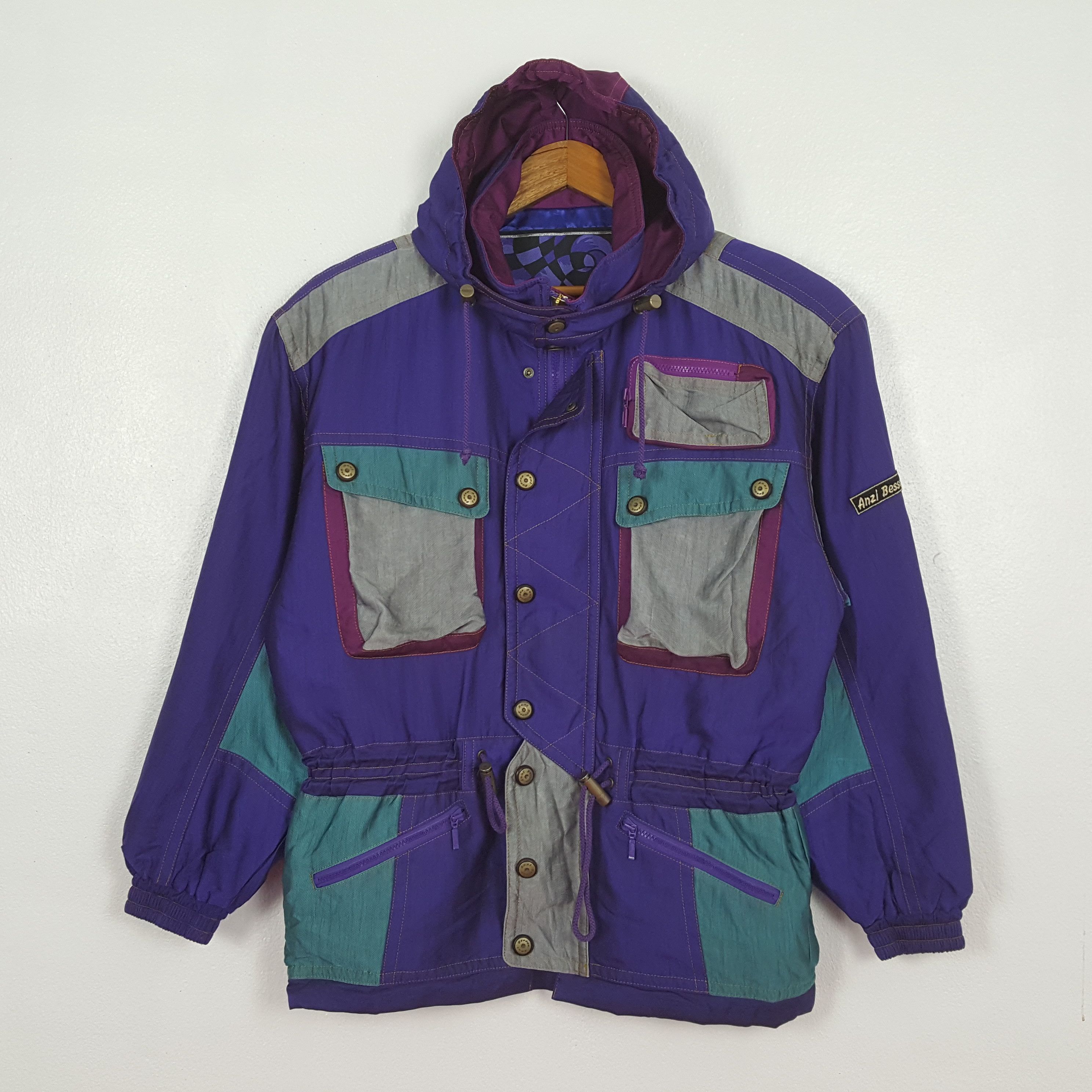 Vintage Anzi Besson Japanese Brand Ski Winter Snow Jacket C320N23 Size US L / EU 52-54 / 3 - 1 Thumbnail