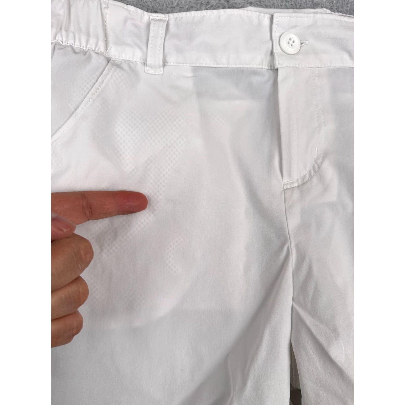 Vintage Columbia Shorts Womens 8 White PFG Chino Nylon Blend Omni-Shield Boating Fishing Shirt Size 30" / US 8 / IT 44 - 3 Thumbnail