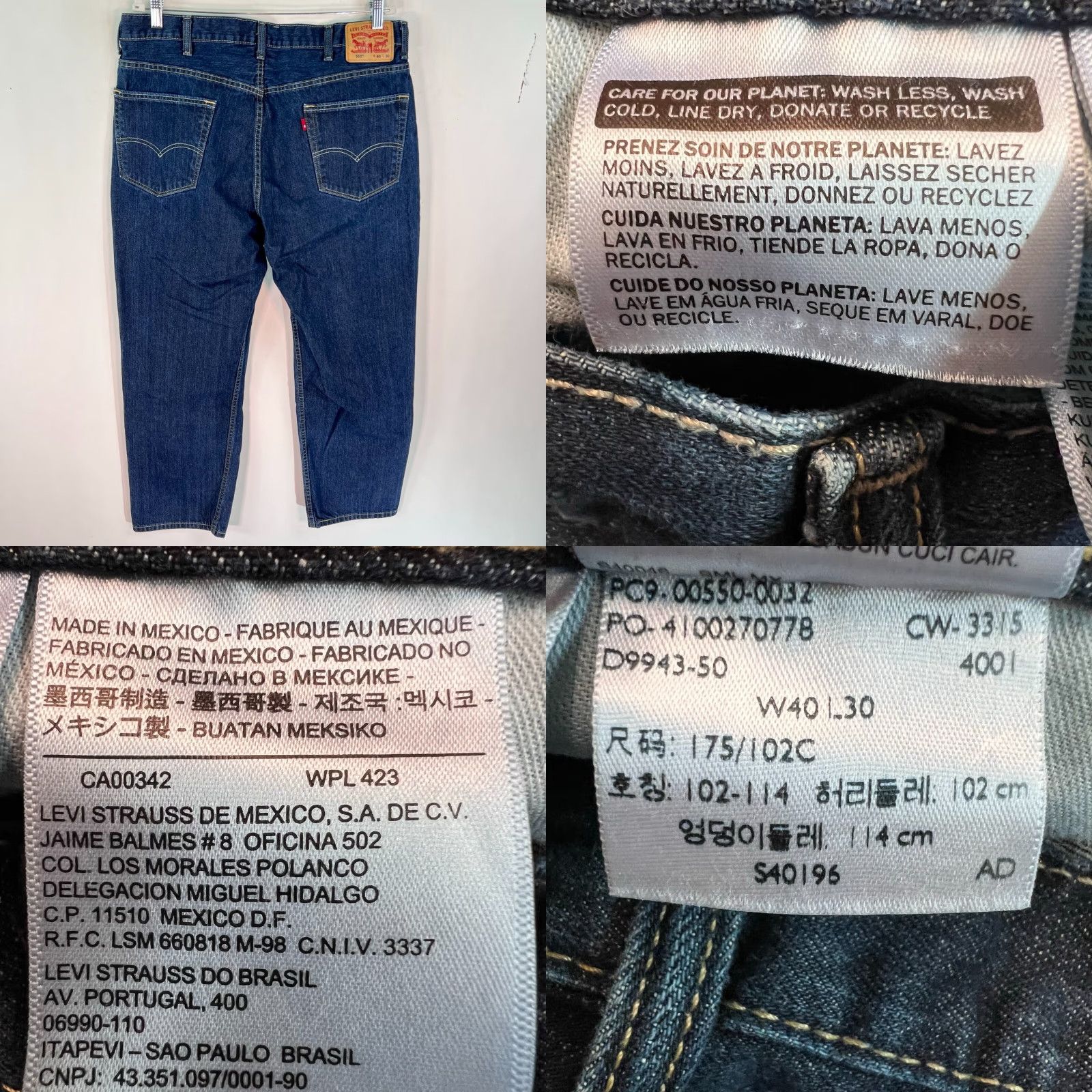 Levi's Levi's Jeans 550 Relaxed Straight Blue 40 Mens Regular 40x29 Denim Workwear 5-Pocket USA 80s 90s Jeans Mens Size US 40 / EU 56 - 8 Thumbnail