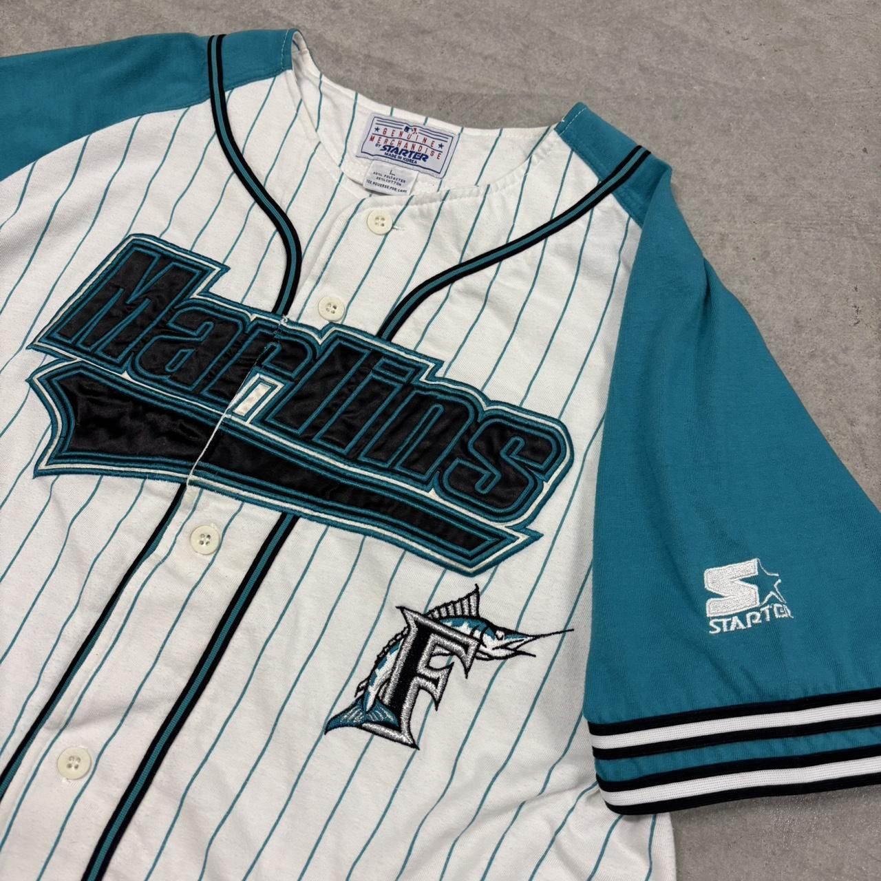 Starter Vintage Florida Marlins Starter Pinstripe Jersey Size US L / EU 52-54 / 3 - 1 Thumbnail