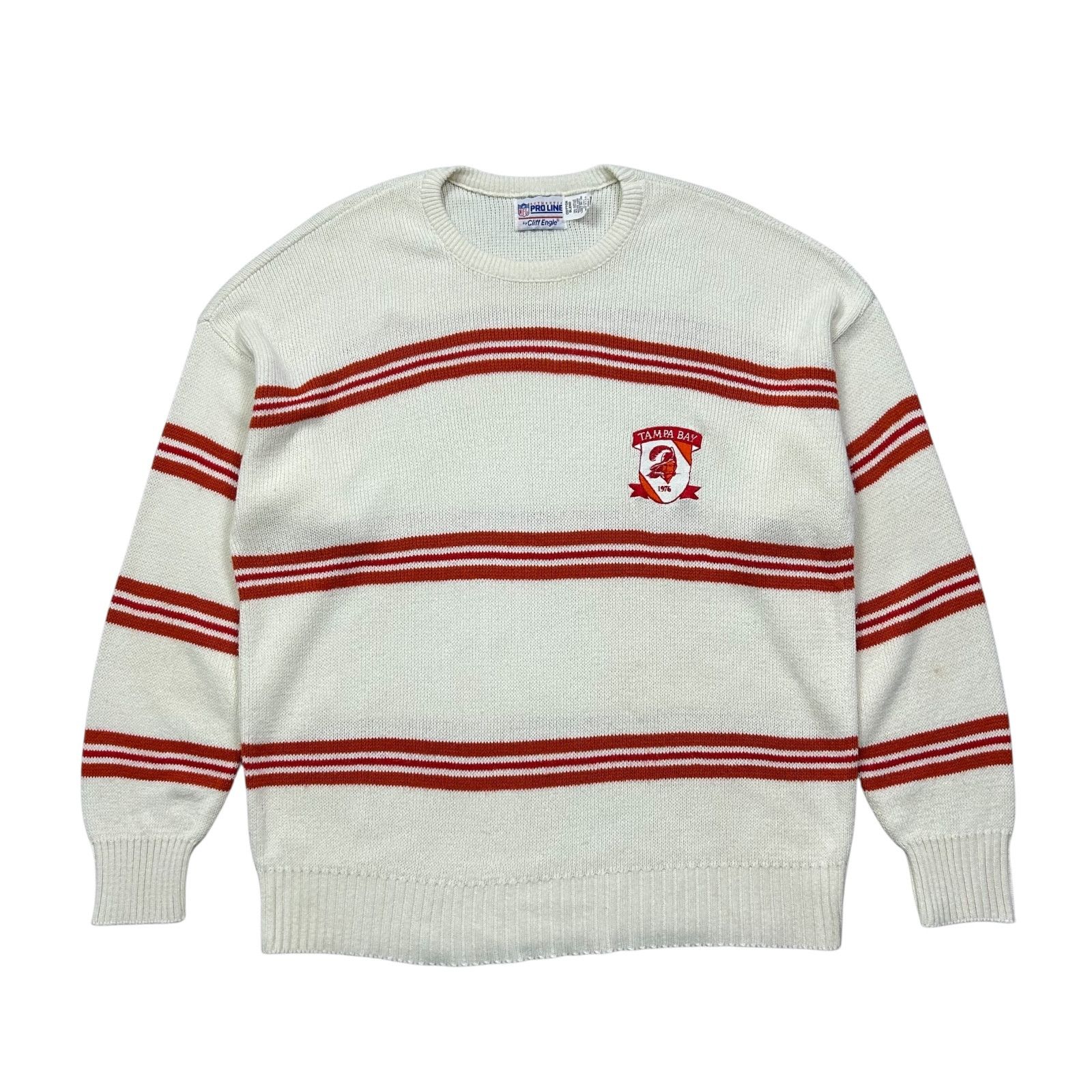 NFL VTG 90s TAMPA BAY BUCCANEERS CLIFF ENGLE STRIPED SWEATER Size US L / EU 52-54 / 3 - 1 Thumbnail