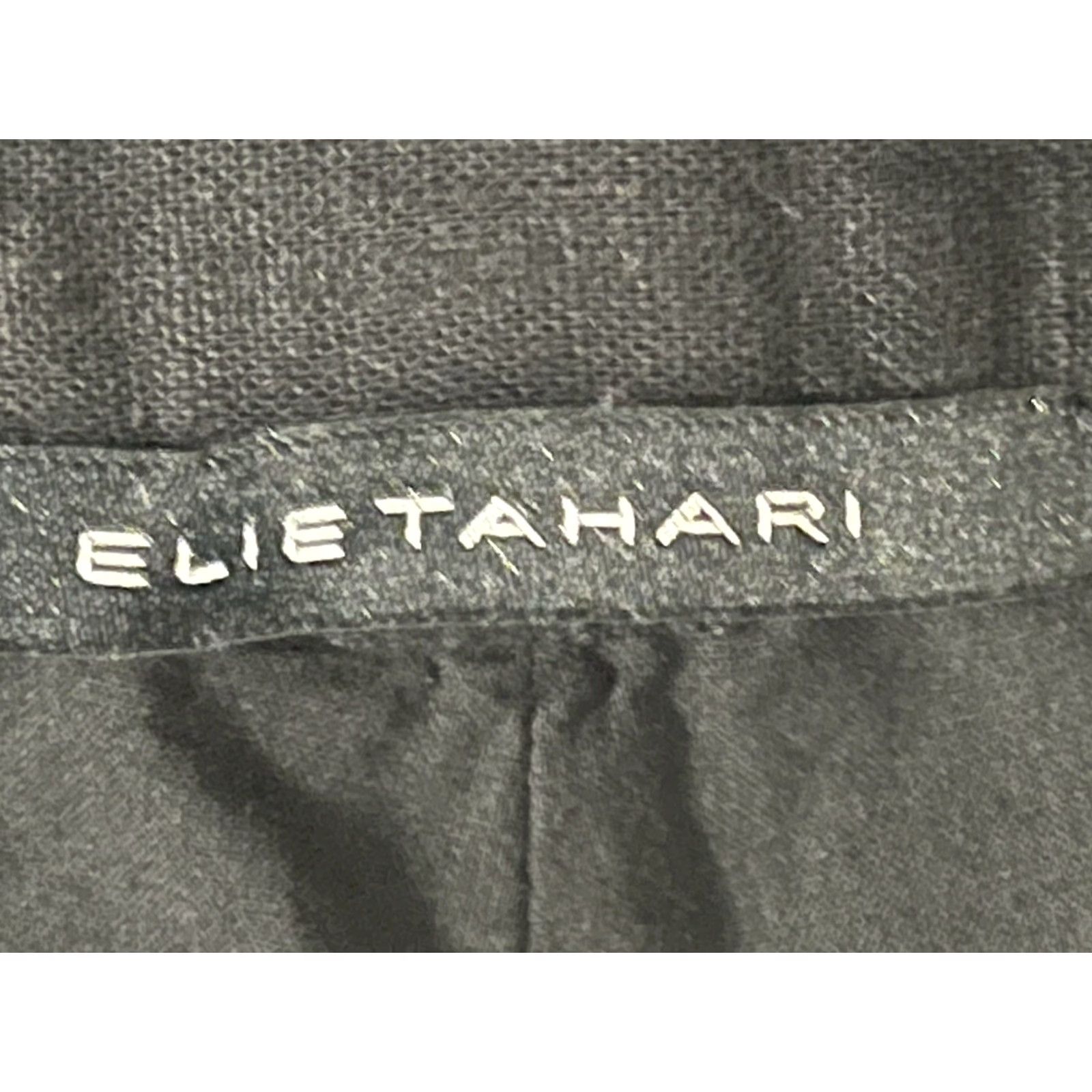 Elie Tahari ELIE TAHARI WOMENS PANTS Floral Embroidered Wide-Leg Linen Blend Size 30 Black Cropped Pockets Easy Care Regular 30 in Waist Vintage No Size 30" / US 8 / IT 44 - 7 Thumbnail