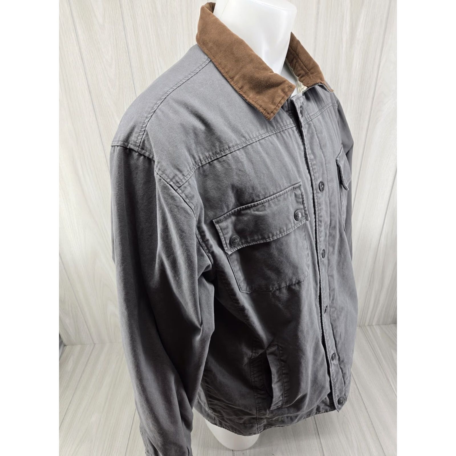 Vintage Polaris Jacket Gray 2XL Snaps Cotton Plaid Men Regular Coat Buttoned Front Size US XXL / EU 58 / 5 - 7 Thumbnail
