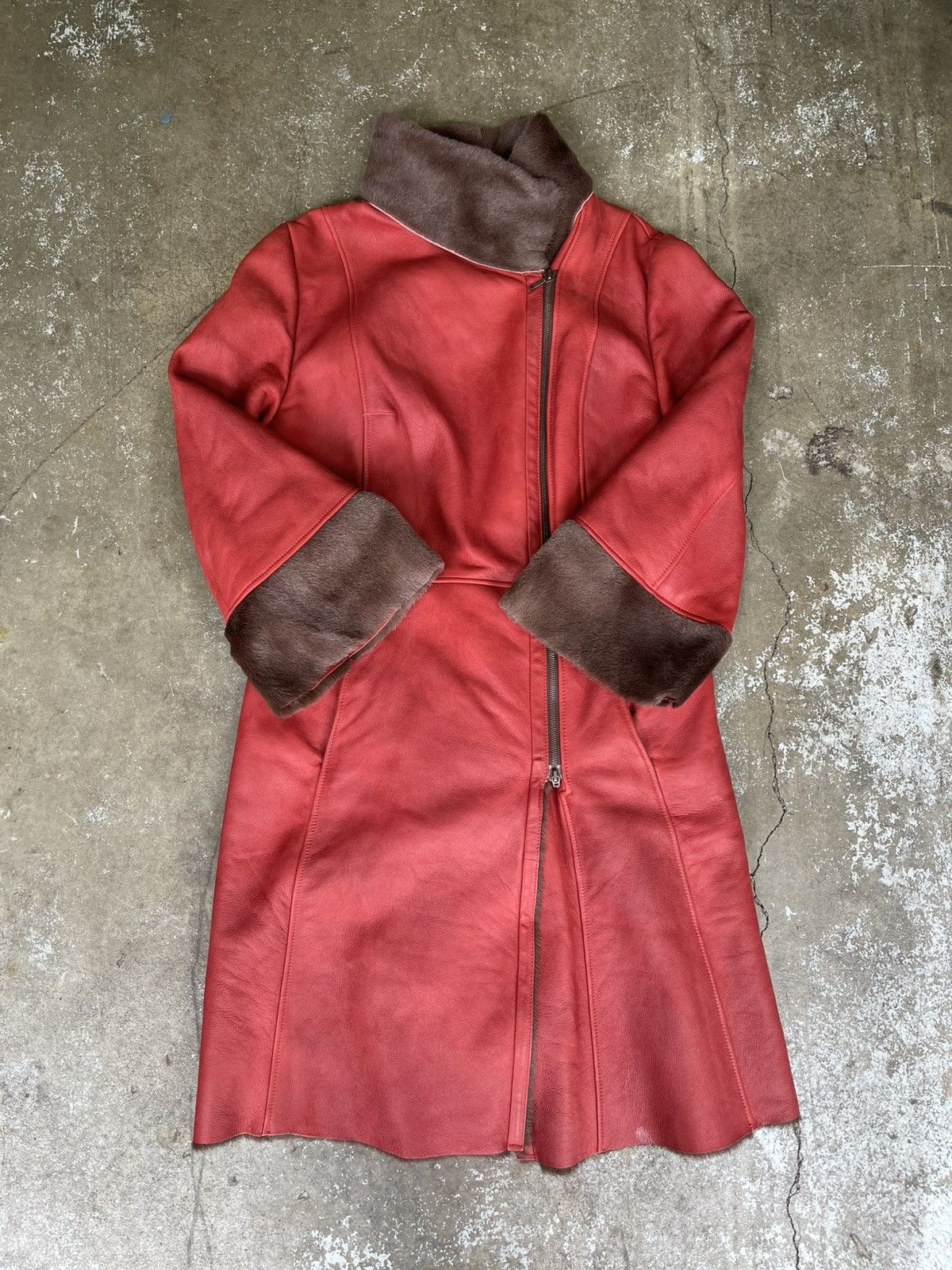 Other Vintage Harmanli Leather Fur Coat Made In Turkey Size L / US 10 / IT 46 - 1 Thumbnail