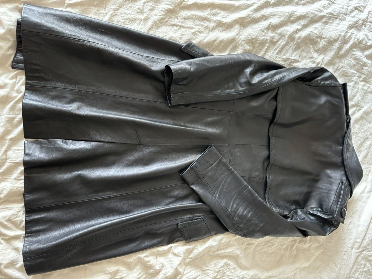 Versace Versace Leather Coat in IT44 Size M / US 6-8 / IT 42-44 - 7 Thumbnail