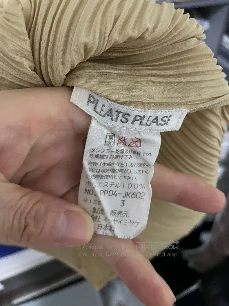 Issey Miyake Issey Miyake Beige Long Sleeve Top Size L / US 10 / IT 46 - 2 Thumbnail