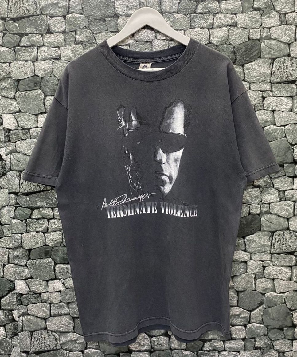 Vintage Vintage Terminator Violence Movie Promo Tshirt Size US L / EU 52-54 / 3 - 1 Thumbnail