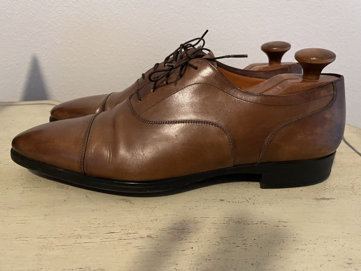 Santoni Leather Cap Toe Oxford Size US 12 / EU 45 - 4 Thumbnail