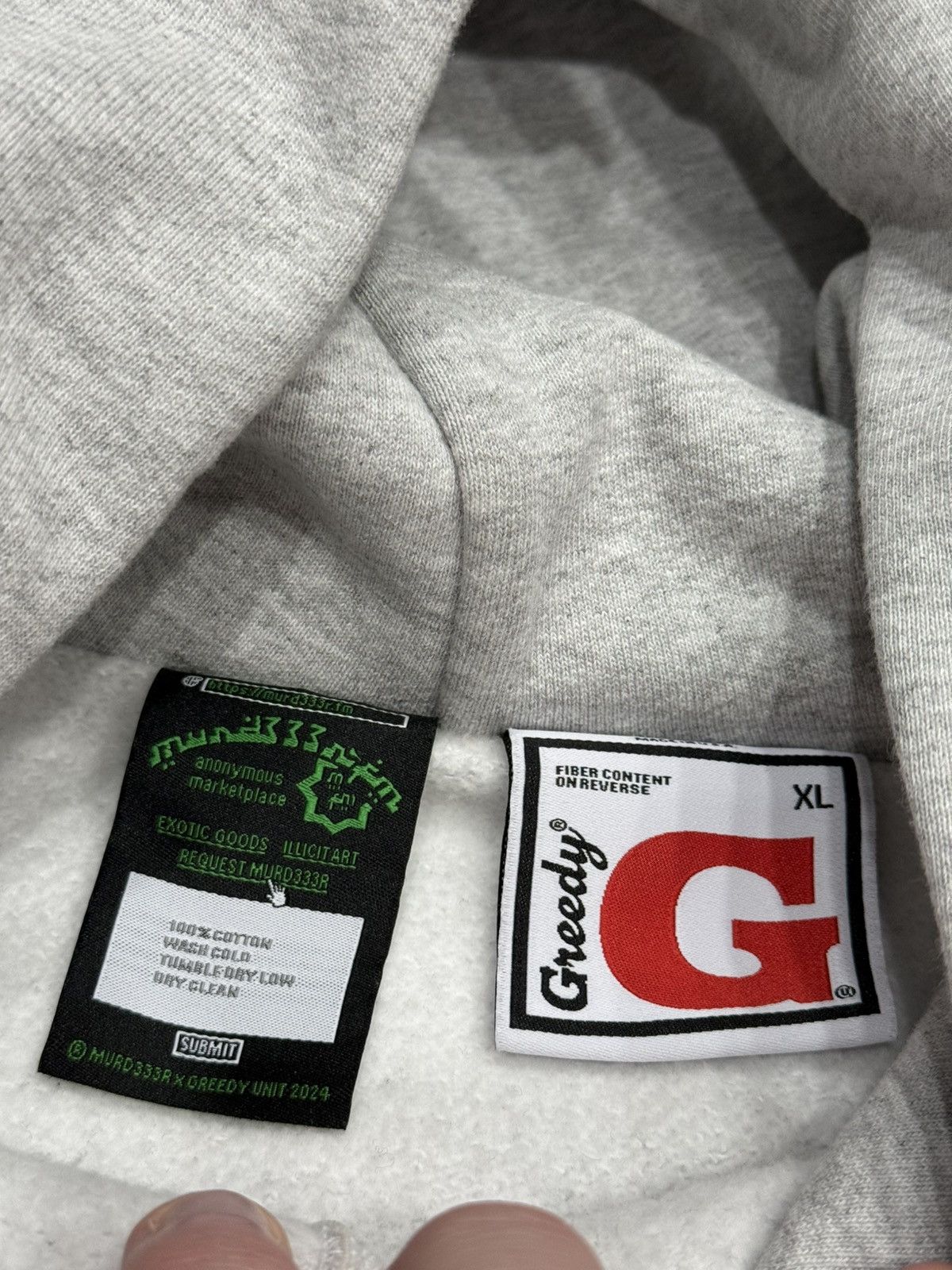 Greedy Unit × murd333r.fm Murd333r.fm Greedy Unit Inside Out Multi Tag Hoodie Size US XL / EU 56 / 4 - 21 Thumbnail