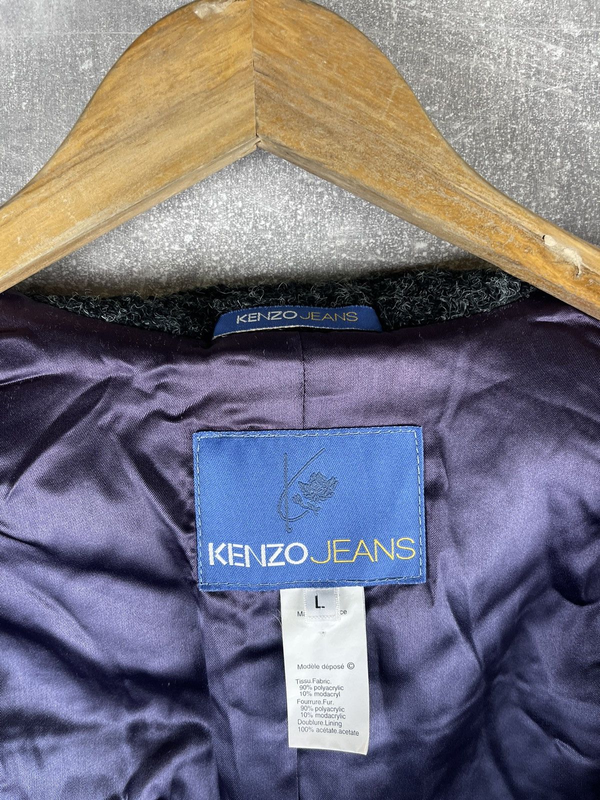 Kenzo Kenzo Jeans Embroidered Wool Blazer Dress Set Early 00s Gray Size L / US 10 / IT 46 - 10 Thumbnail