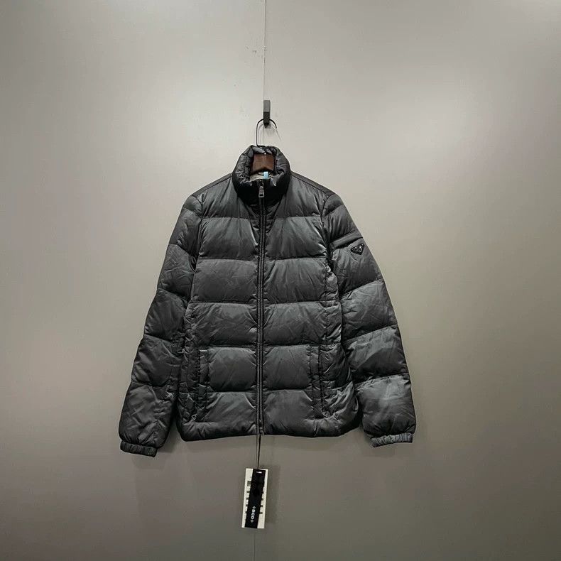 Prada Prada Size 38 Gray embossed triangle down jacket 2501-Nexta 