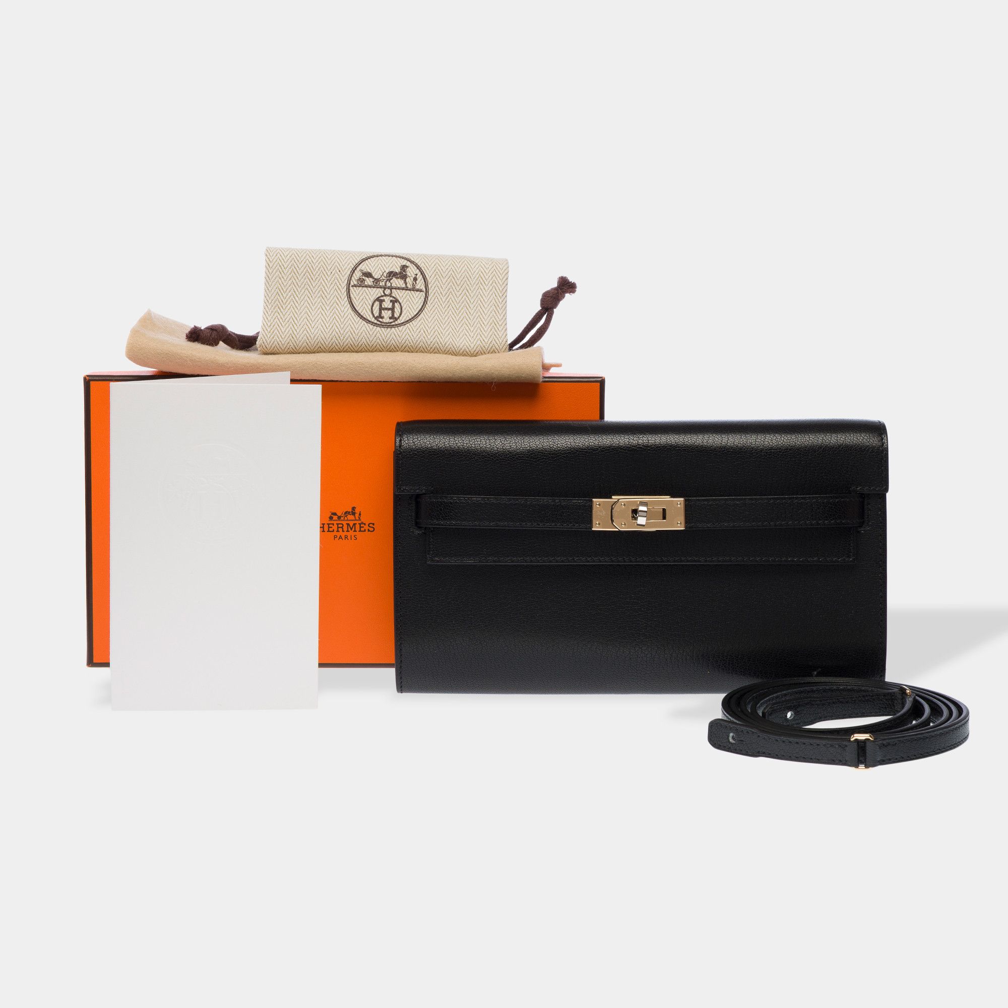 Hermes HERMES Kelly to go in Black Leather Size ONE SIZE - 2 Thumbnail